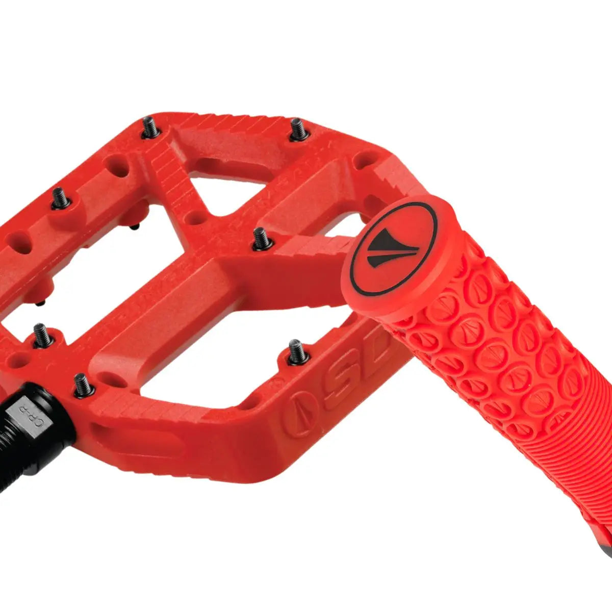 Pedal SDG con Grip 33mm Rojo