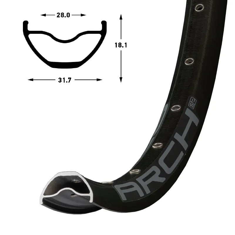 ARO STAN'S ARCH S2 29" 28H NEGRO/CALCAS GRISES, PARA TRAIL