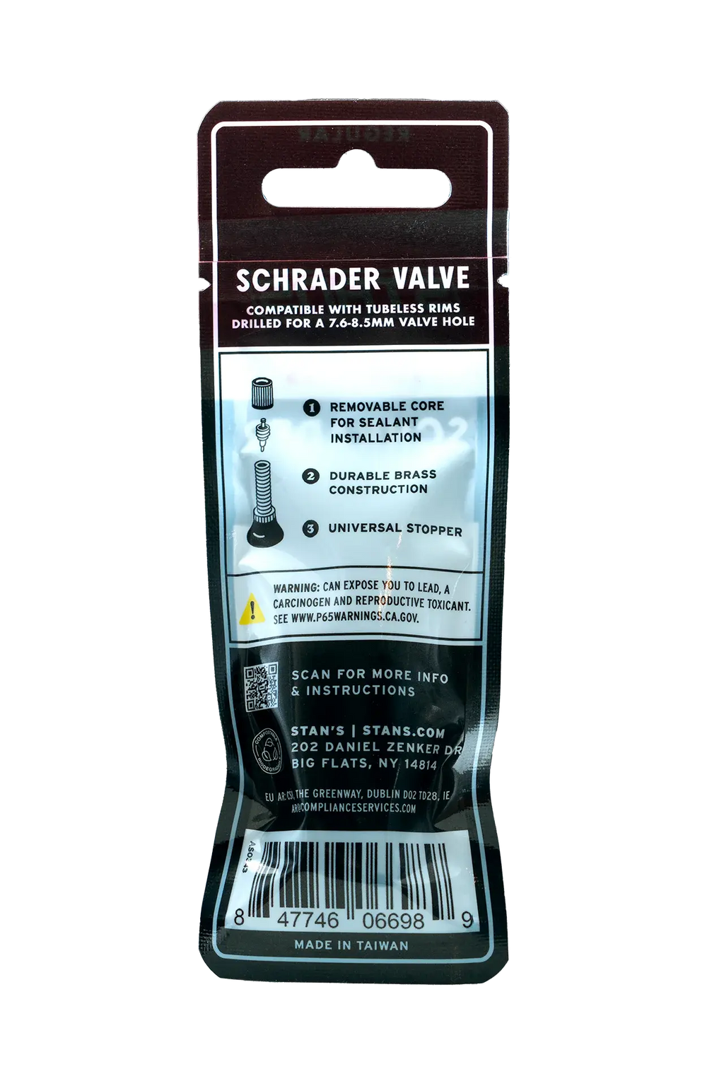 VALVULA STAN'S V/A SCHRADER LATON