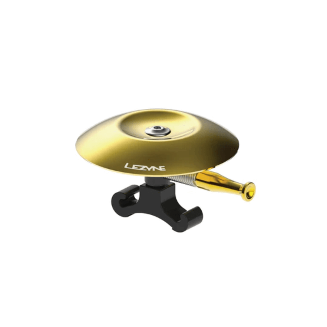 Campana Lezyne Clasica de Laton Plana Dorado