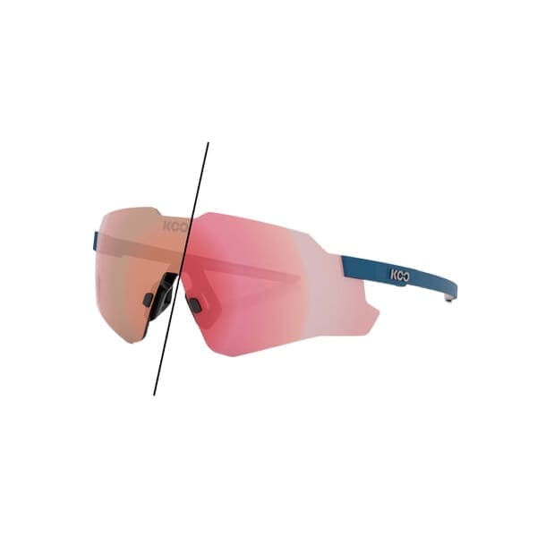 Lentes Koo Nebula Midnight Blue Matt/Photochromic Rose Gold Mirror