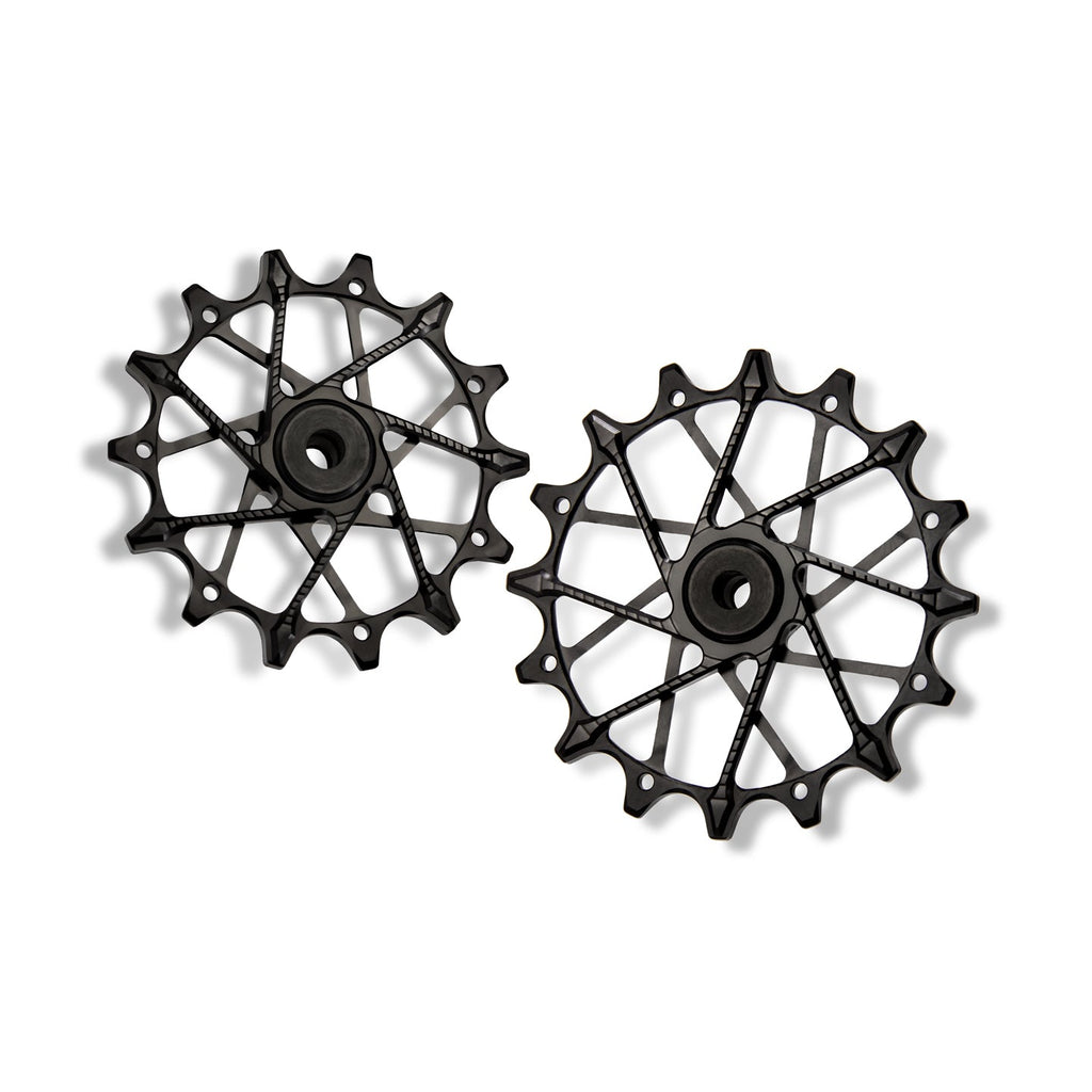 Poleas Garbaruk para cambio trasero Shimano | 14T + 16T (12 vel. con jaula garbaruk)