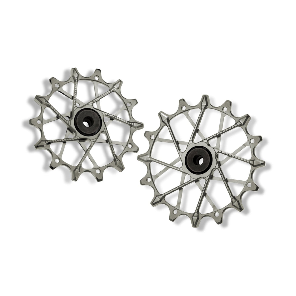Poleas Garbaruk para cambio trasero Shimano | 14T + 16T (12 vel. con jaula garbaruk)