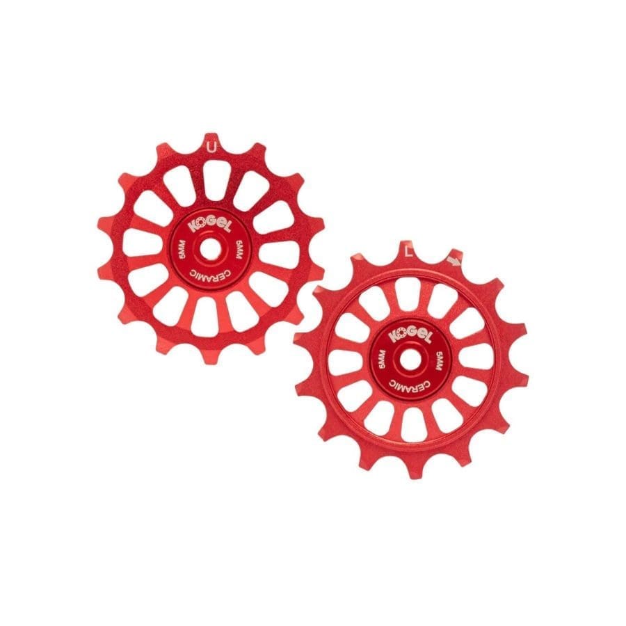 Poleas Oversized Kogel 14/14T para Shimano MTB 12v Rojo