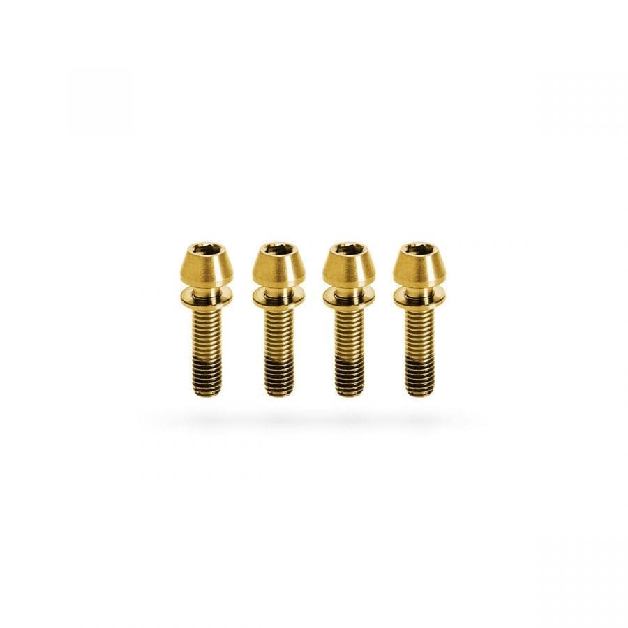 Set de Tornillos de Titanio Kogel para Poste de Manubrio STEM Gold