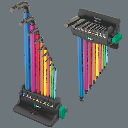 Juego de llaves Hex-plus BlackLaser métricas en L con Base