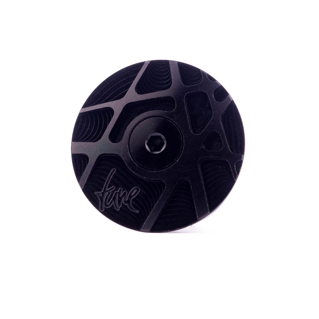 TUNE CAP, Tapa de direccion + tornillo de aluminio - Negro