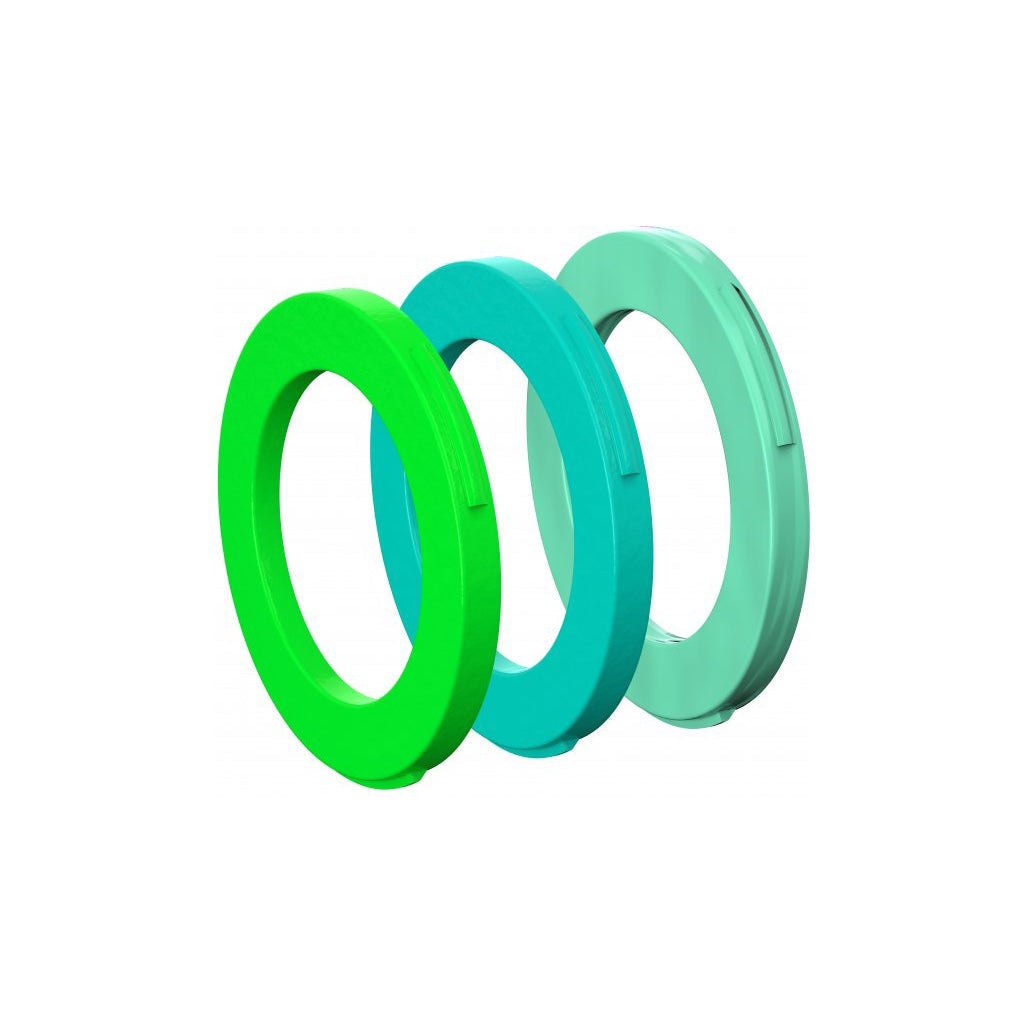 Anillos para caliper, 2 pistones (verde neón, cyan, verde menta) 6 piezas
