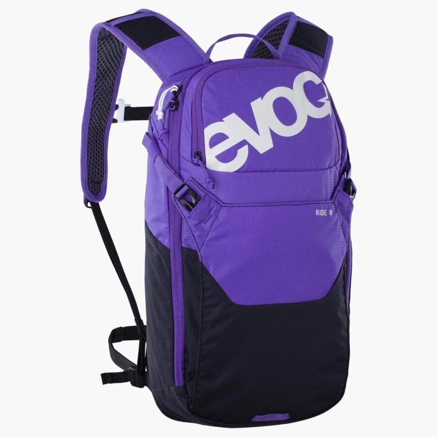 Mochila EVOC Ride 8 + bolsa de hidratacion 2LT Violet – black